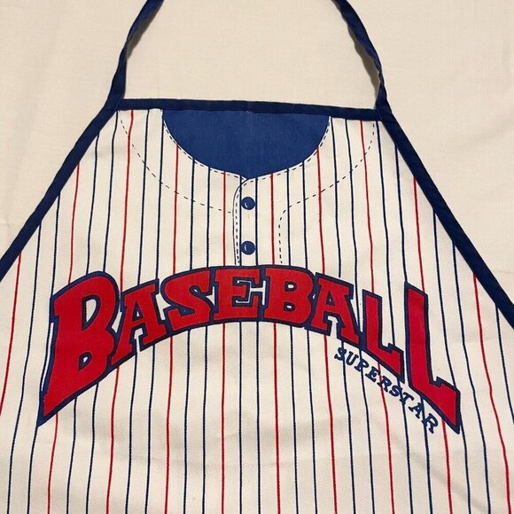 Vintage Baseball Superstar Apron Made in Taiwan - Picture 9 of 16